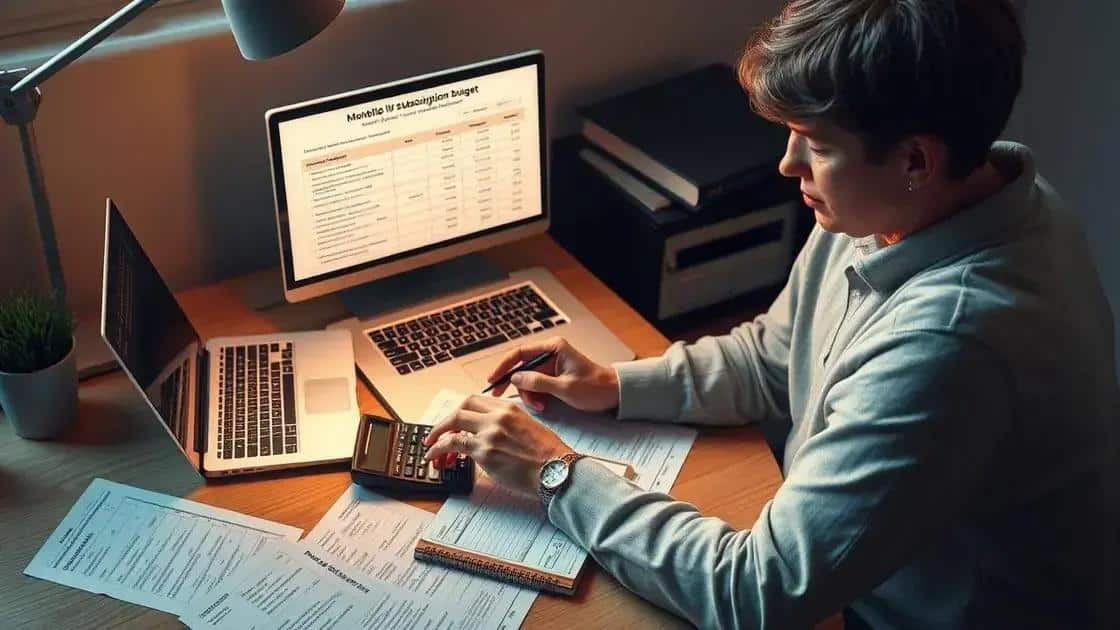 Setting a budget for subscriptions