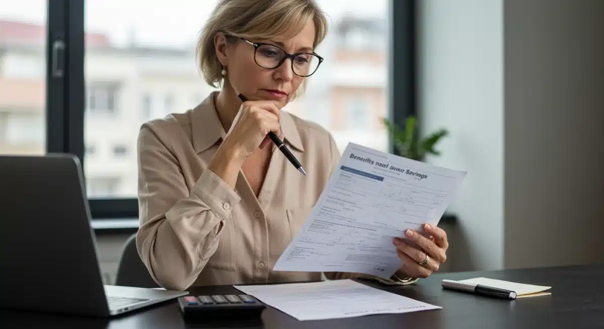 Person reviewing financial documents for HSA planning