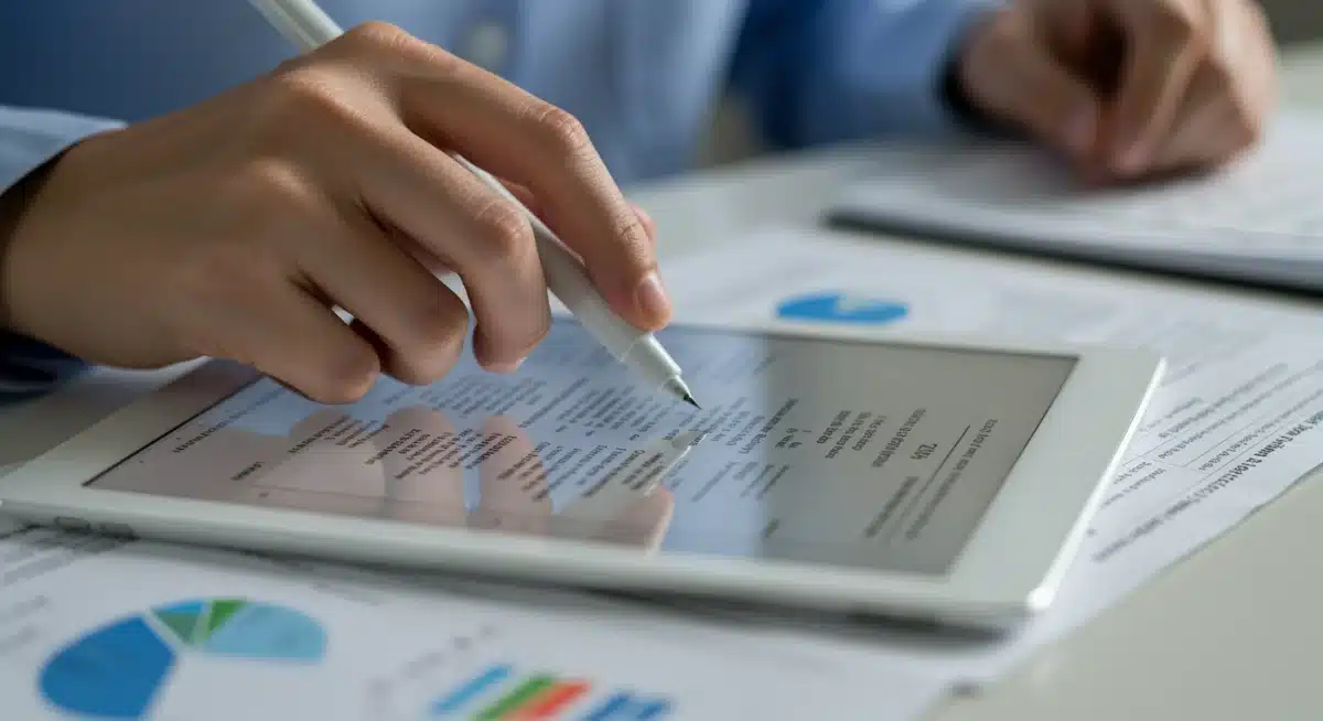 Professional reviewing MedTech CEU regulations on tablet