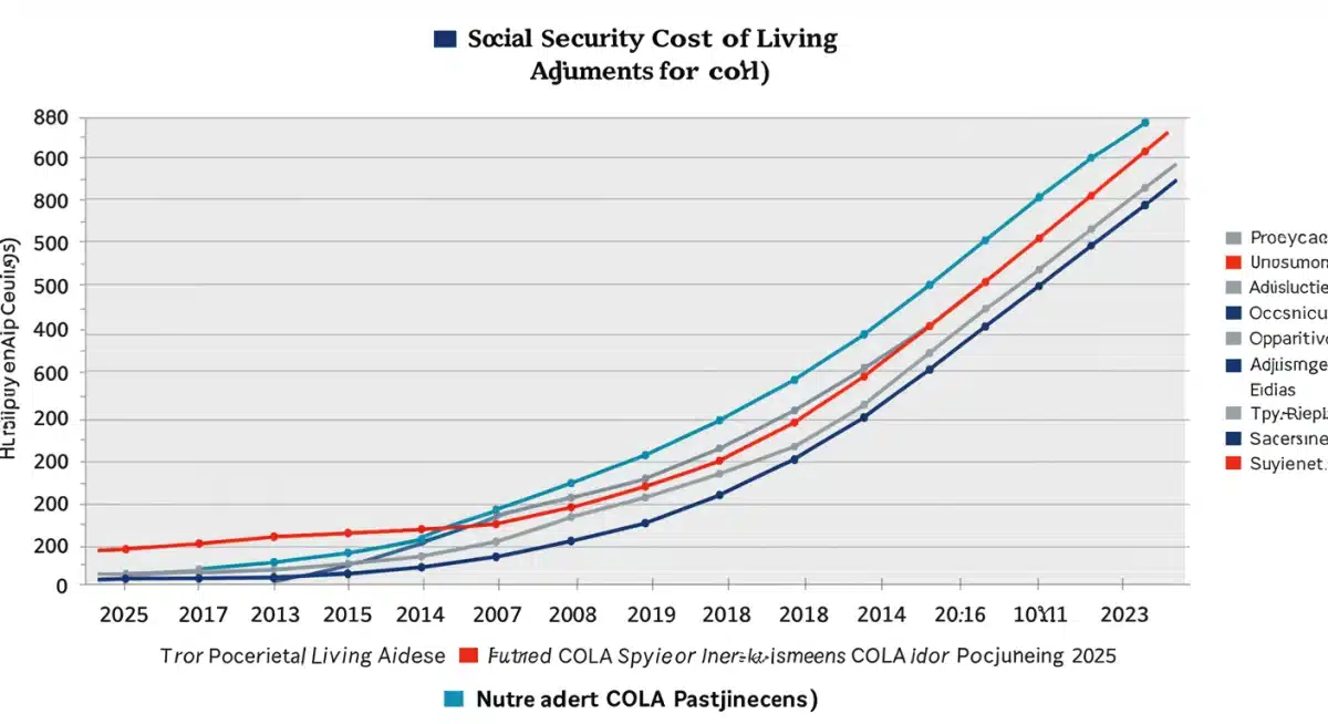 Historical Social Security COLA adjustments and 2025 projection