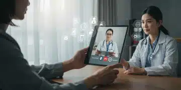 Telehealth doctor consulting patient virtually, symbolizing increased reimbursement