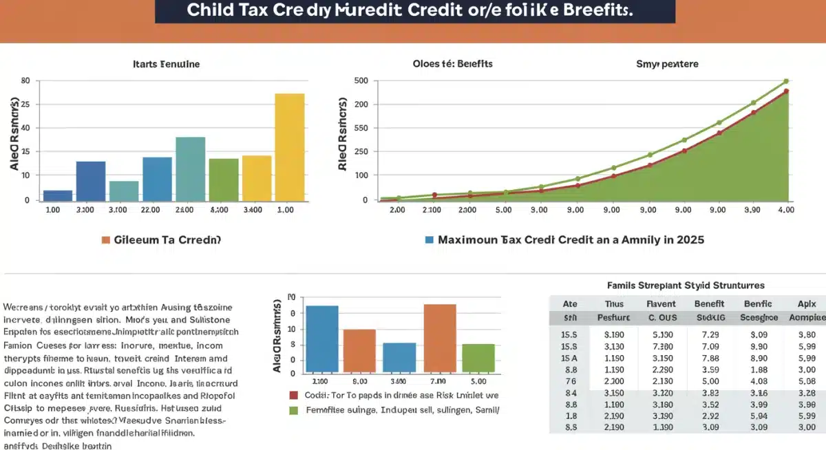 Infographic showing 2025 Child Tax Credit income thresholds and benefit levels.