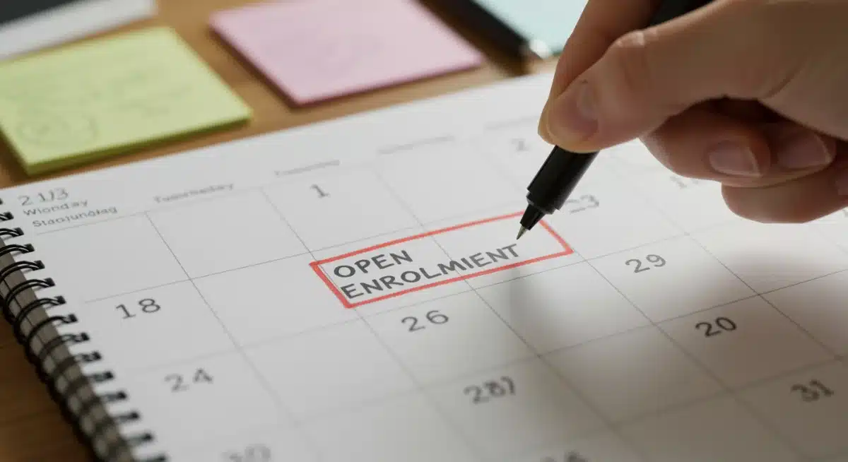 Calendar highlighting important open enrollment deadlines for 2026