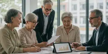 Family discusses 2026 long-term care financial planning with advisor