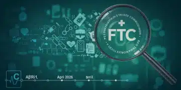 FTC logo investigating MedTech companies for anti-competitive practices, with a 2026 timeline.