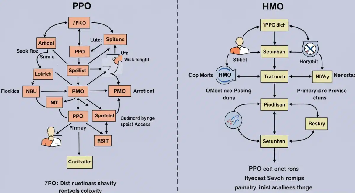Visual comparison of PPO and HMO network structures, showing differing levels of flexibility.