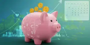 Illustration of a health savings account with medical and financial symbols for 2026