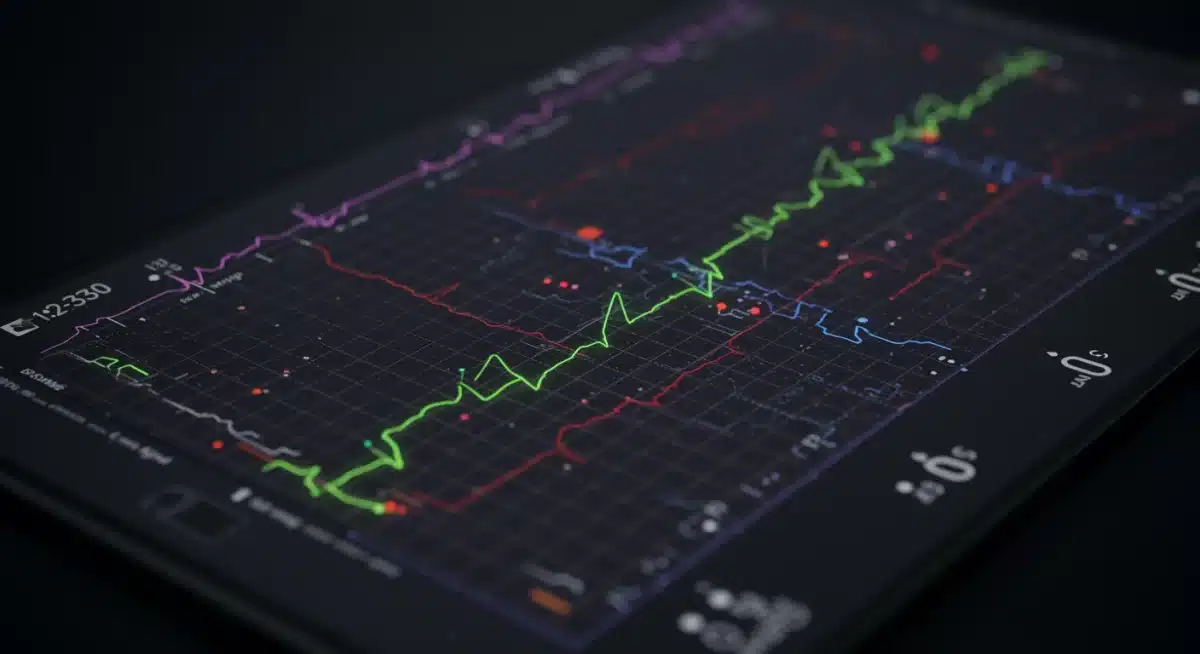 AI algorithm analyzing an ECG for cardiovascular anomalies.