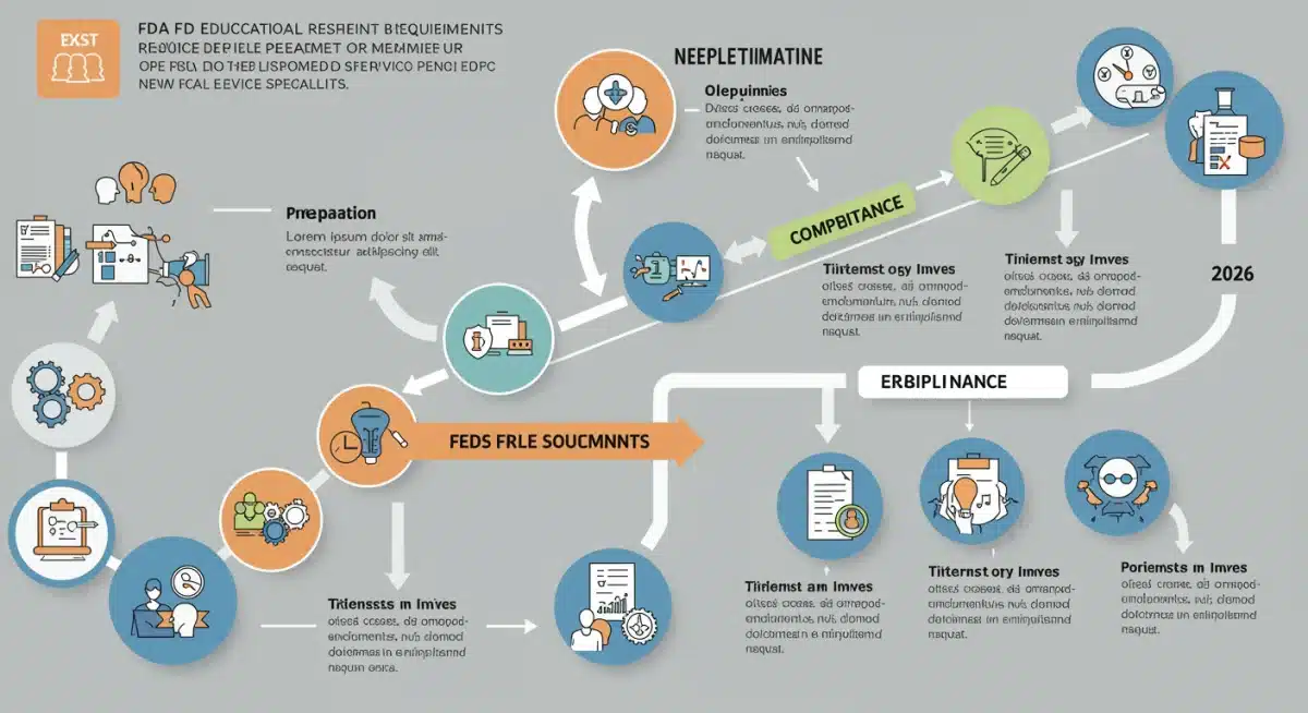 Infographic showing timeline and milestones for FDA medical device education 2026