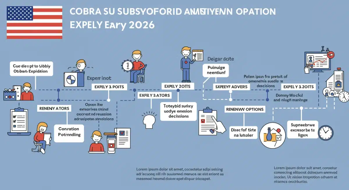 Timeline illustrating COBRA subsidy expiration and health coverage deadlines 2026
