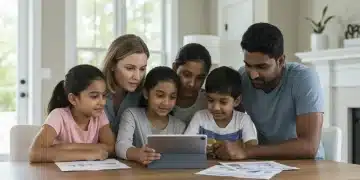 Family reviewing new federal healthcare mandates for 2026 on a tablet