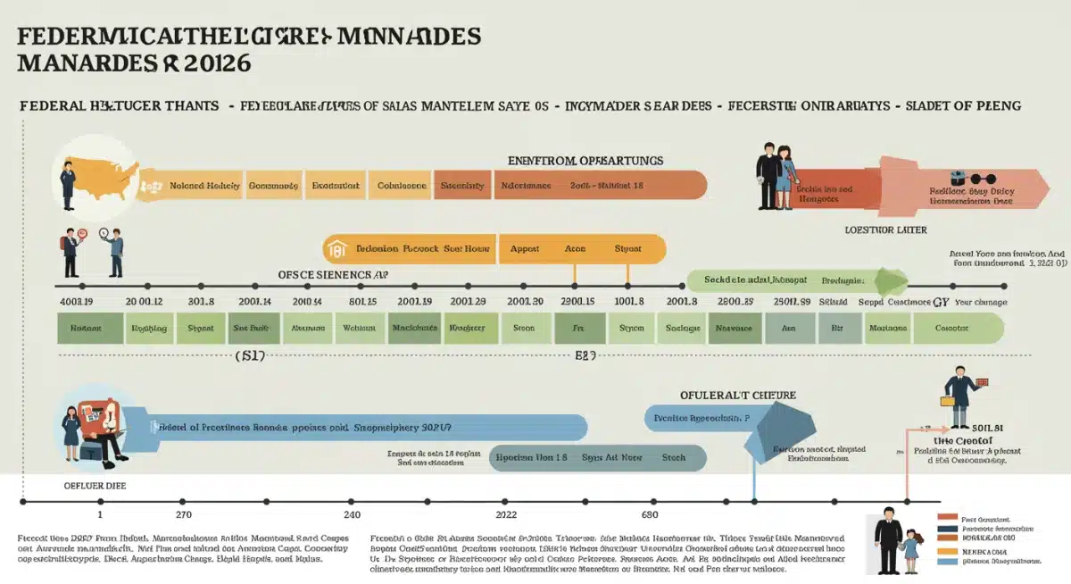 Infographic illustrating timeline of 2026 federal healthcare policy changes