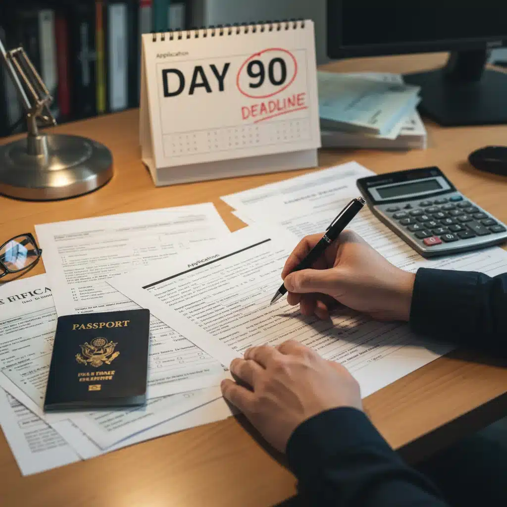 Hands filling out disability benefits application forms