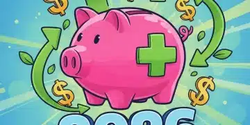 Illustration of a piggy bank and upward financial arrow for 2026 HSA benefits