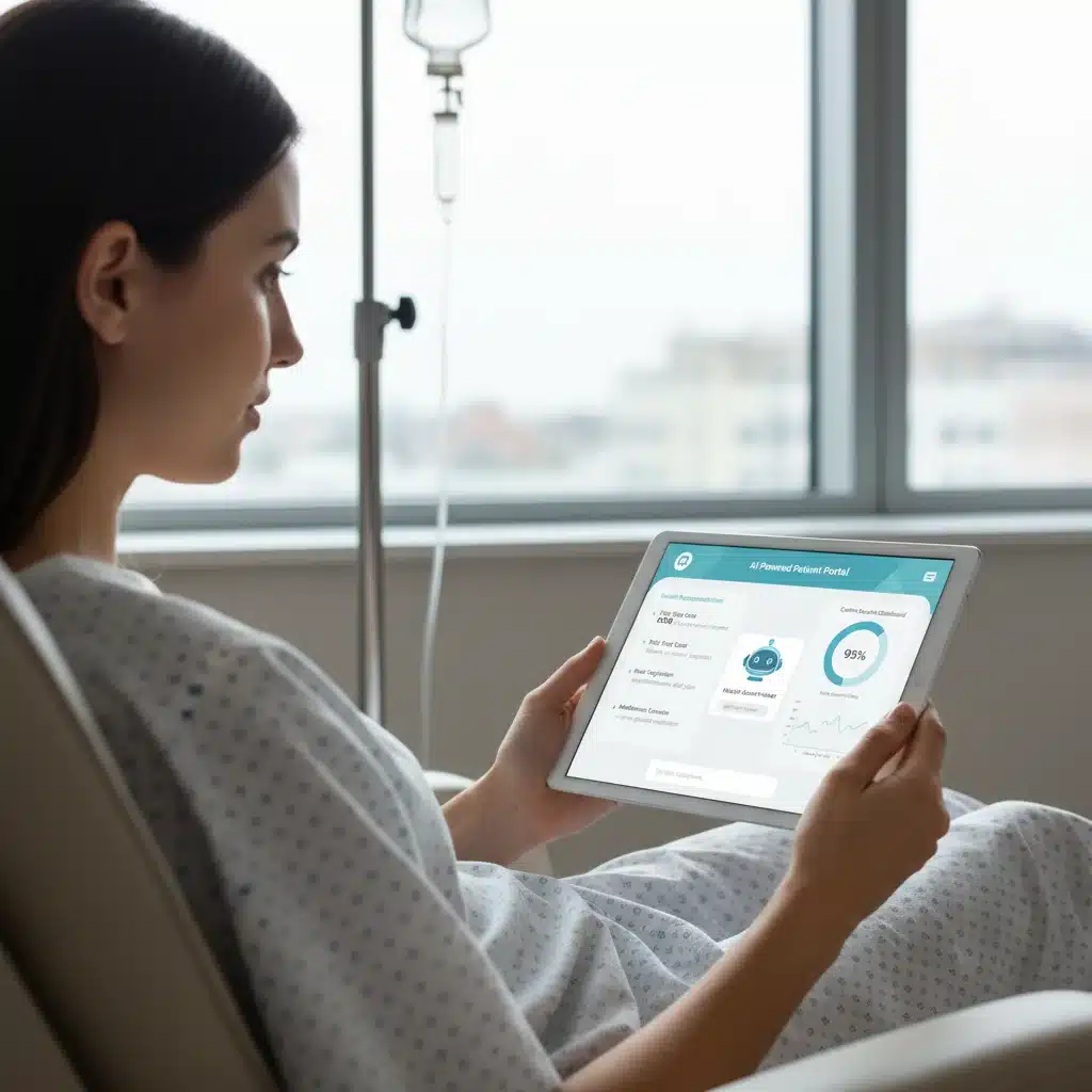 Patient interacting with AI-powered personalized health recommendations on mobile