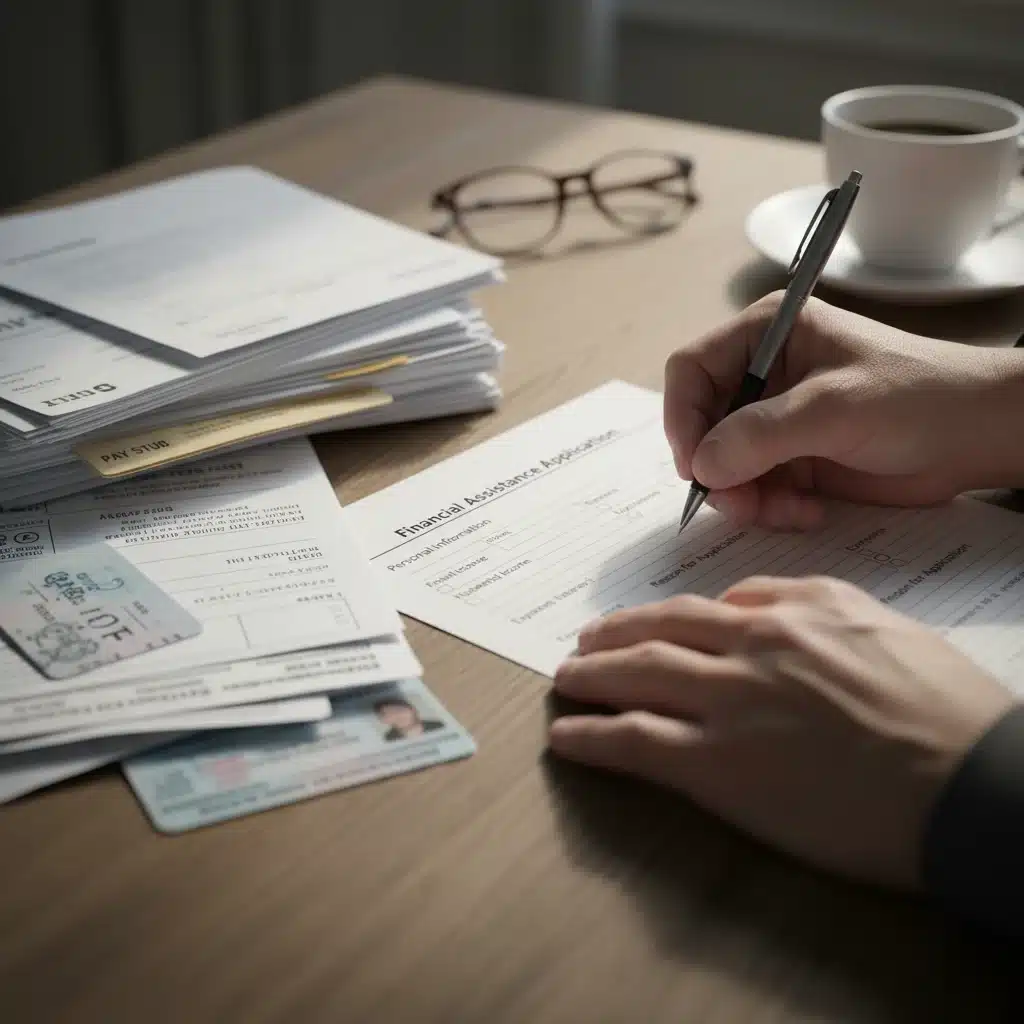 Person filling out Medicare Savings Program application form