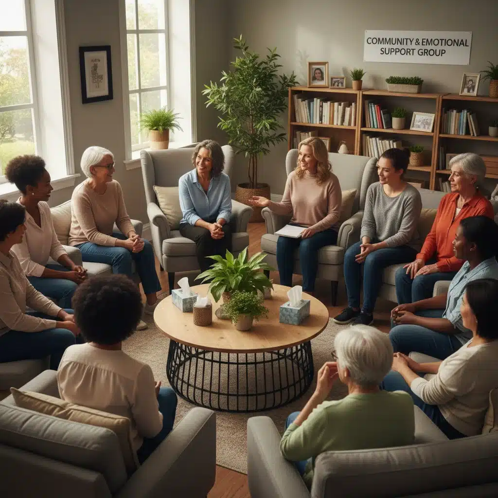 Chronic illness patients and families in a support group