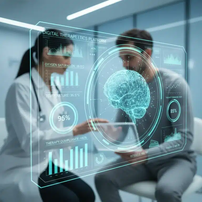 Digital therapeutics interface with health data and medical professionals