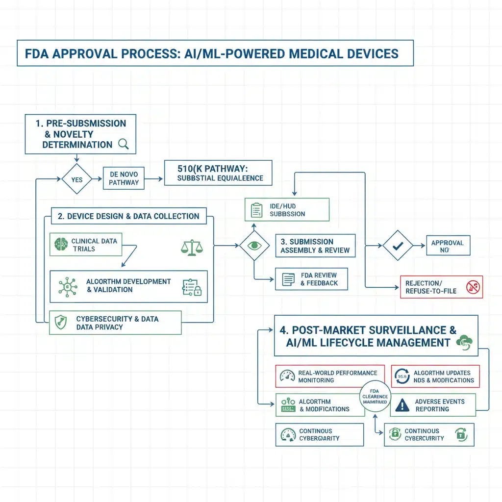 FDA AI medical device approval process flowchart