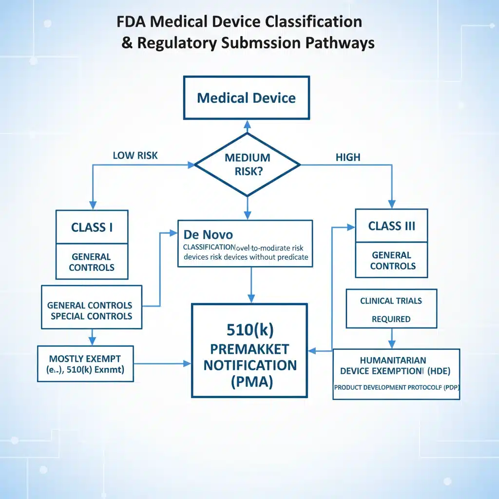 FDA medical device classification flowchart