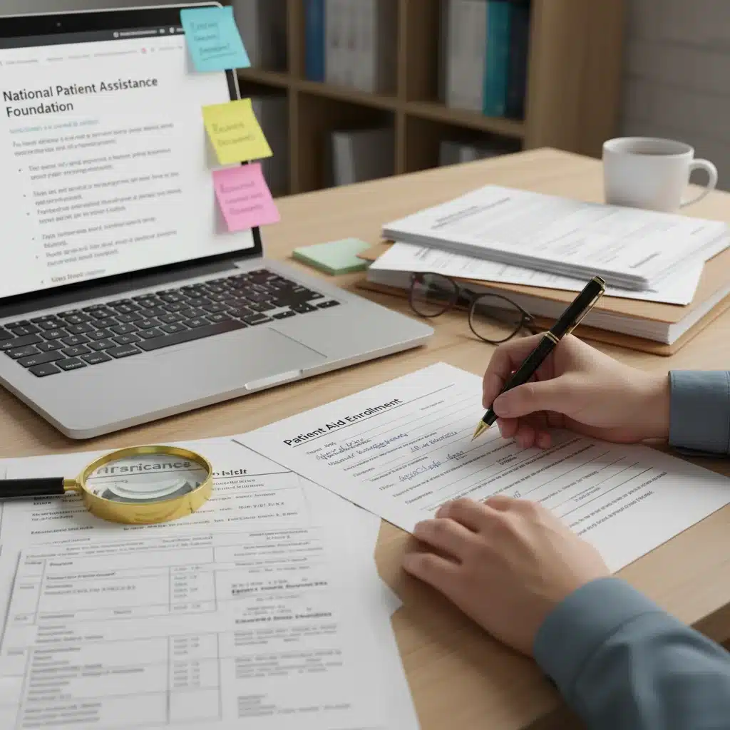 Filling out patient assistance application forms