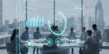 EHR Updates 2026: Navigating the Future of Electronic Health Records in the US Futuristic EHR interface with patient data, charts, and medical icons in a modern hospital setting.