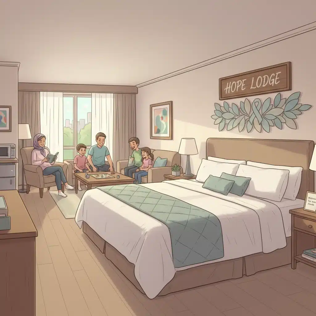 Hope Lodge facility offering comfortable lodging for cancer patients