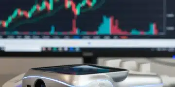2026 Medical Device Excise Tax: Financial Impact Analysis and Preparation Medical device with financial charts in background, symbolizing 2026 tax impact.
