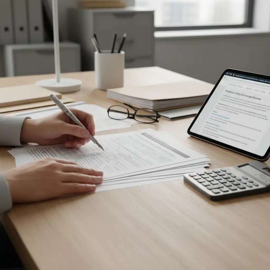 Hands filling out medical financial aid application forms