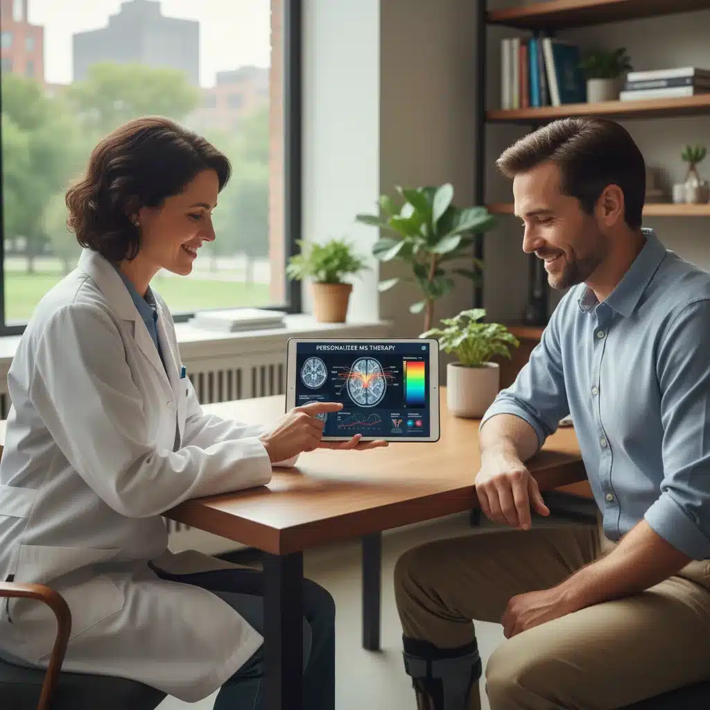 Doctor and MS patient discussing personalized treatment plans