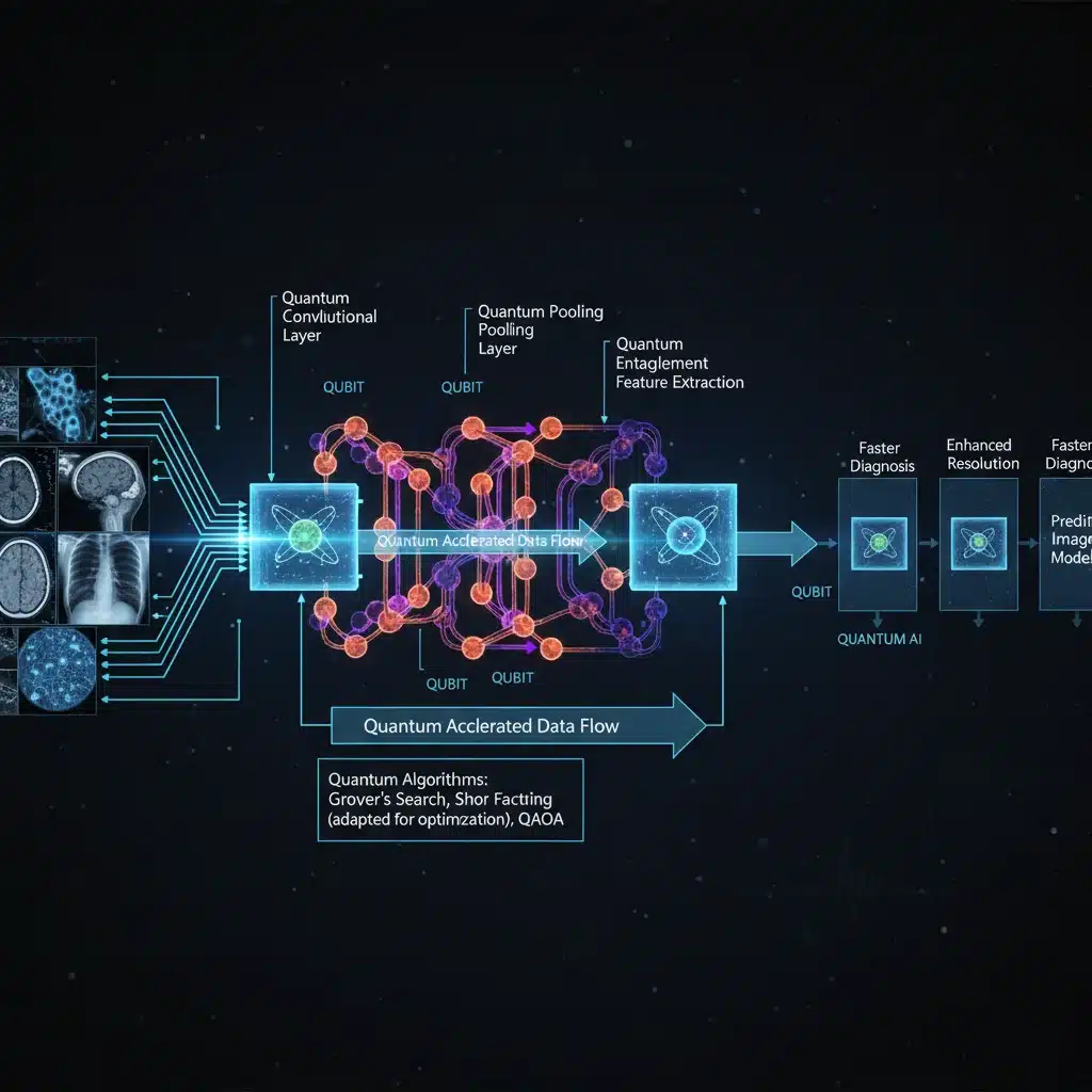 Quantum algorithms accelerating medical image processing and analysis.