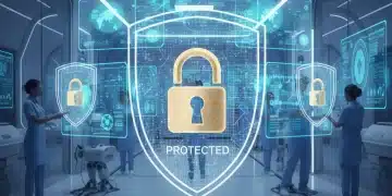 Secure hospital network protecting patient data from cyber threats
