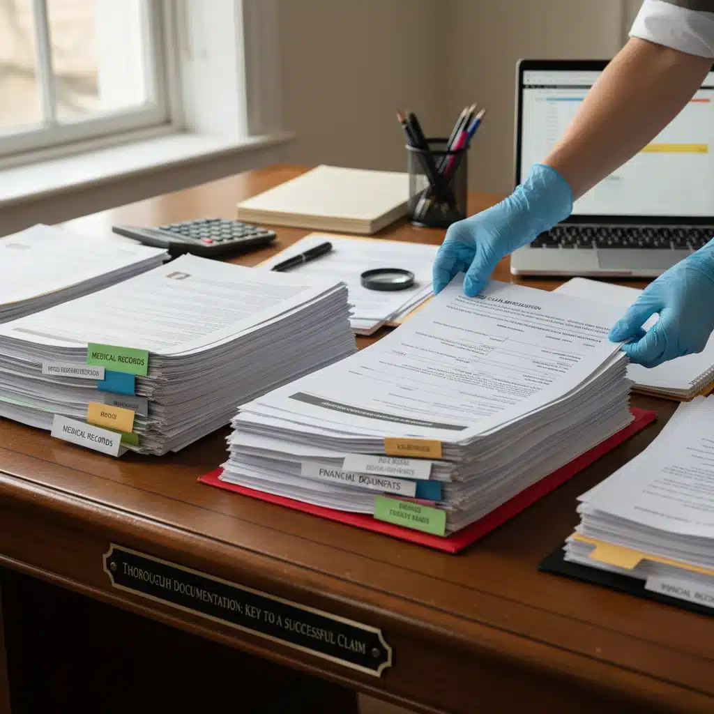 Organizing medical and financial documents for SSDI application