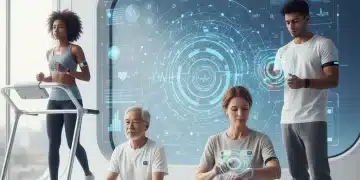Wearable Health Tech: Maximizing Benefits & Navigating US Regulatory Changes for 2026 People using various wearable health devices for monitoring and wellness.
